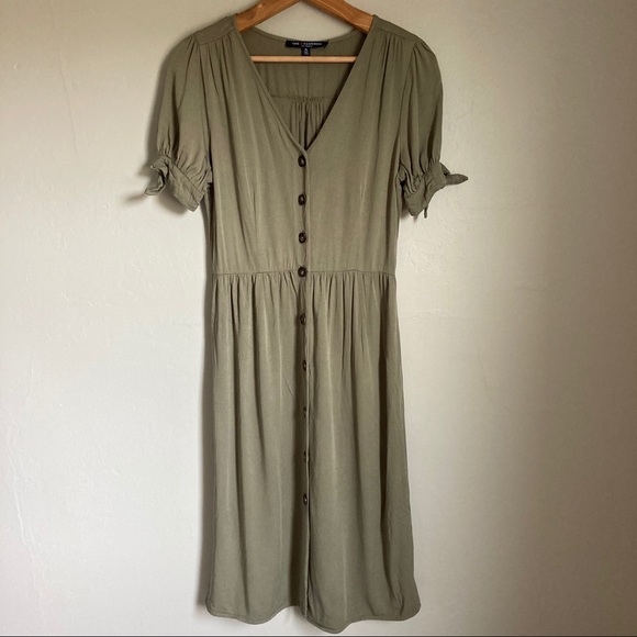 one clothing Dresses & Skirts - One Clothing Army Green Button Down Dress Size S